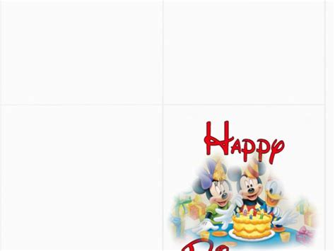 Printable Minnie Mouse Birthday Card Free Printable Disney Birthday