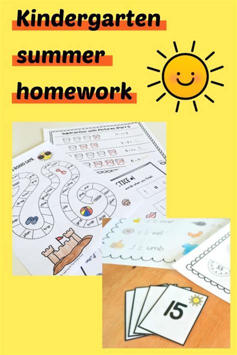 Kindergarten Summer Packet Summer Homework For Rising First Graders