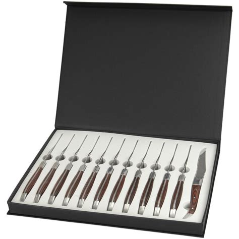 Bon Chef S942 Laguiole 8 78 Steak Knife With Red Wood Handle 12case