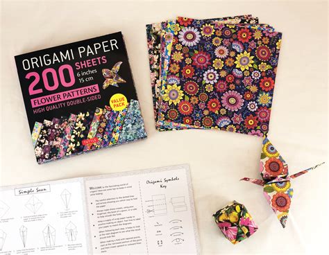 Origami Paper 200 Sheets Flower Patterns 6 15 Cm 9780804852715