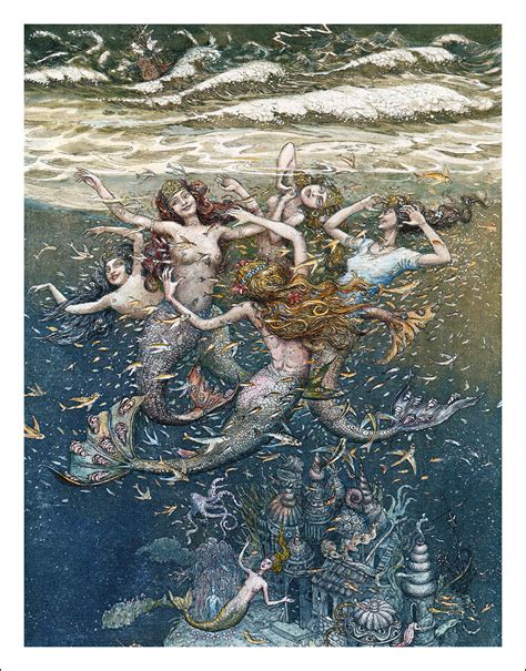 The Little Mermaid Illustrator Boris Diodorov Book Graphics
