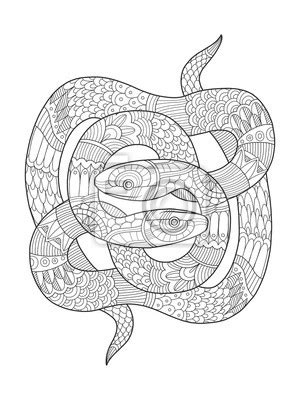 Ausmalbilder dschungelbuch kaa ausmalbild mogli zieht am schwanz kaa der schlange. Ausmalbild Schlange Mandala | Kinder Ausmalbilder