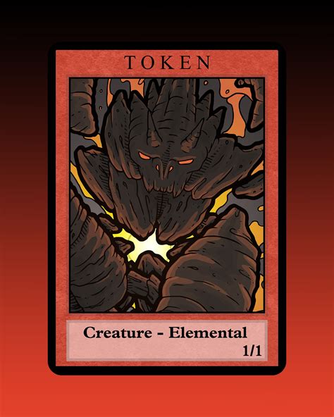 Elemental Token Custom Mtg Old Border Magic Gathering Etsy