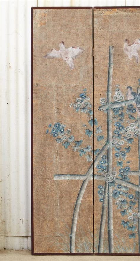 Midcentury Gracie Chinoiserie Style Wallpaper Four Panel Screen At 1stdibs