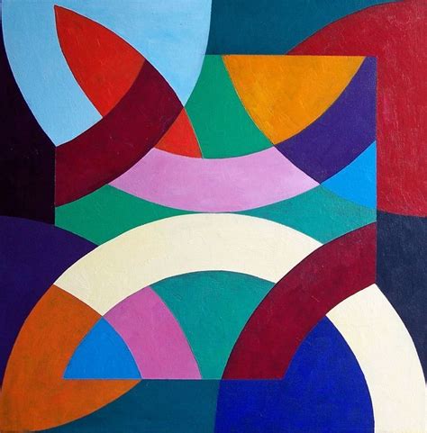 Buy Abstract Of Geometric Shapes Acrylic Painting By Stephen Conroy