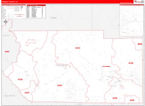 Fremont County Co Zip Code Maps Red Line