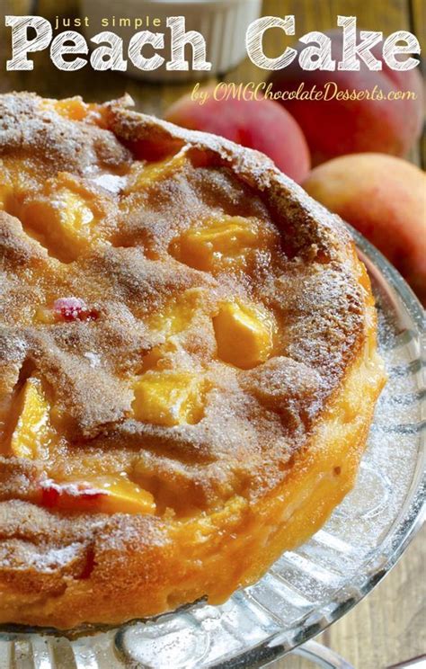 Baked @ 350* for 30min and then 400* on the top shelf for 20 minutes. Just Simple Peach Cake | A Summer Peach Cobbler-Style Cake ...