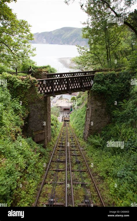 The Cliff Railway From Lynton To Lynmouth With Foreland Point North Devon Stock Photo Alamy