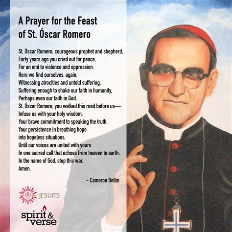 Spirit And Verse A Prayer For The Feast Of St Óscar Romero