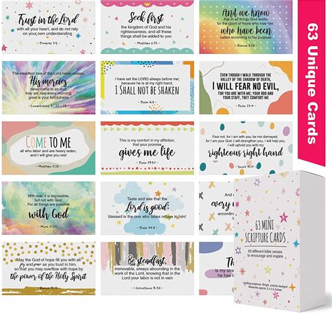 Dessie Prayer Cards - 63 Mini Scripture Cards with Assorted Bible