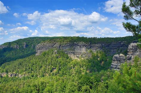 Pravcicka Felsen Tscheche Die Schweiz Tschechische Republik Stockfoto