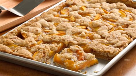 Large bowl, combine apples, sugar, flour and salt; Peach Slab Pie recipe from Pillsbury.com | KeepRecipes ...