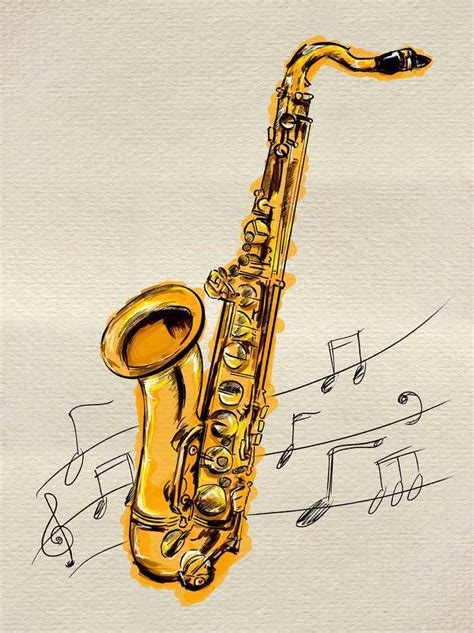 tenor saxophone drawing at getdrawings free download
