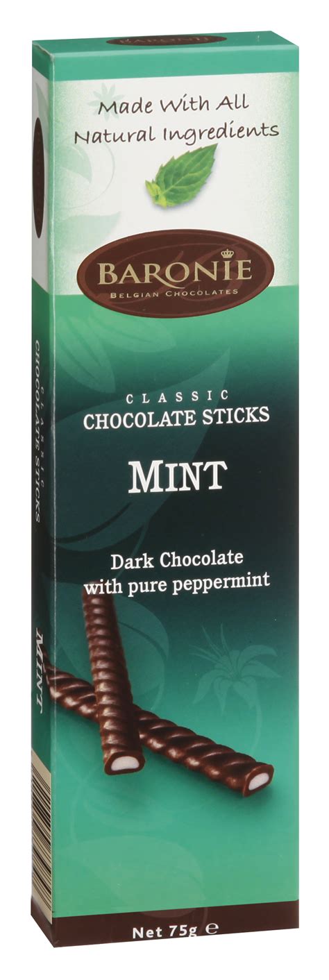 Baronie Mint Chocolate Sticks From