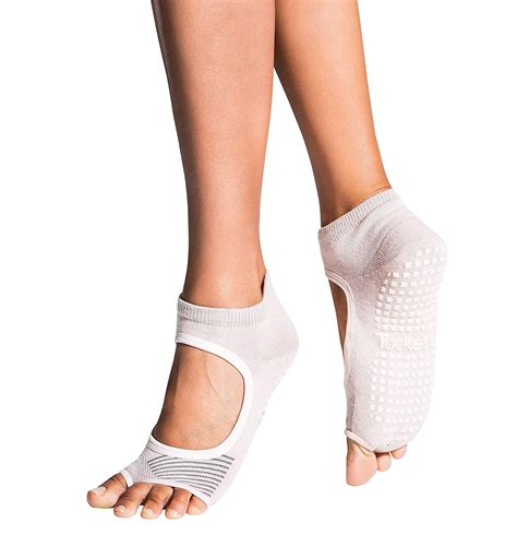 Tucketts Allegro Toeless Non Slip Grip Socks Made In Colombia Mary Jane Style Perfect For Yoga