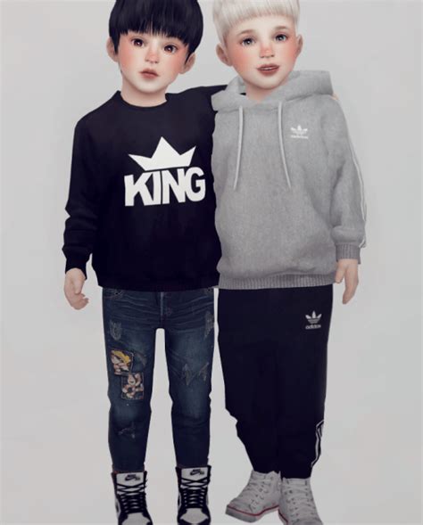 Kk Toddler Lookbook For The Sims 4 Spring4sims เสื้อผ้าเด็กเล็ก