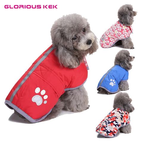 Glorious Kek New Dog Clothes Winter Reversible Dog Coat Waterproof