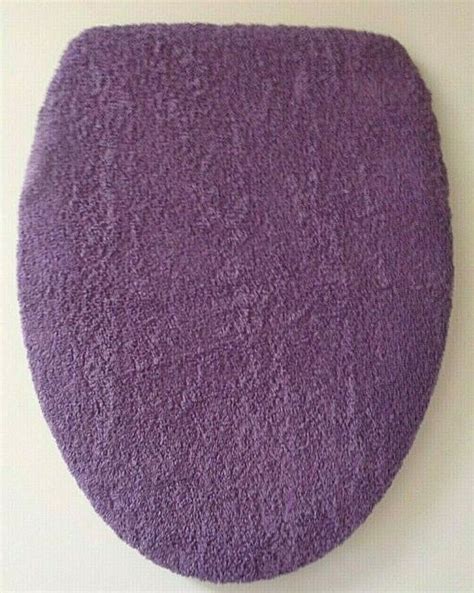 Purple Terry Cloth Elongated Toilet Seat Lid Cover Ebay