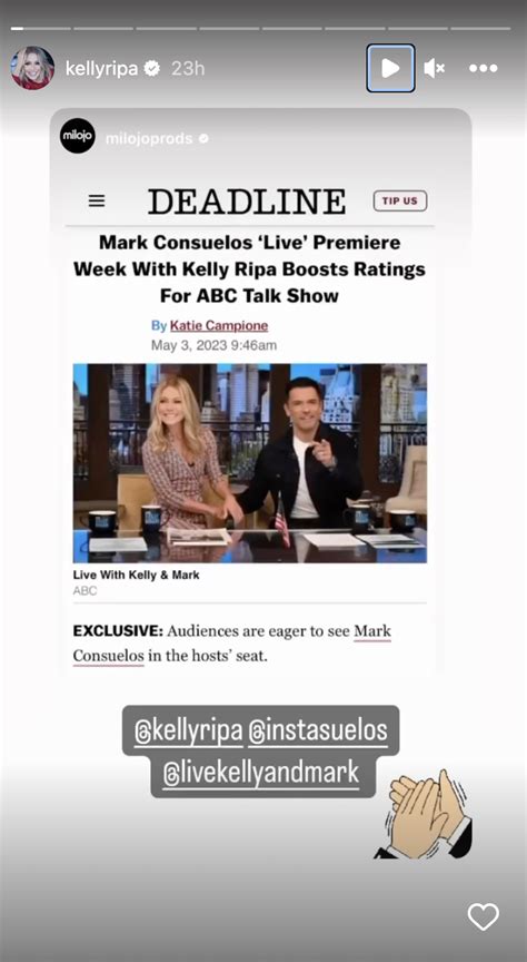 Lives Kelly Ripa Claps Back At ‘trolls Slamming Her Talk Show With Mark Consuelos By Sharing