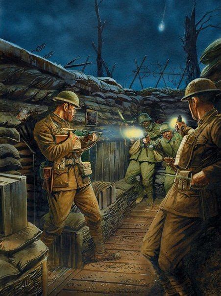 Walka W Okopach Us Army Vs Stosstruppen 1918 Military Artwork