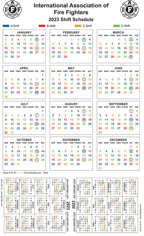 Firefighter Shift Calendars And Stock Schedules Pro Calendar