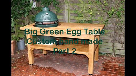 The cedar countertop is sealed to with exterior grade sealer to make it easy to wipe down after use. Grilltisch aus Eiche für Big Green Egg / Big Green Egg BBQ Table from Oak - Part 2 - diy - YouTube
