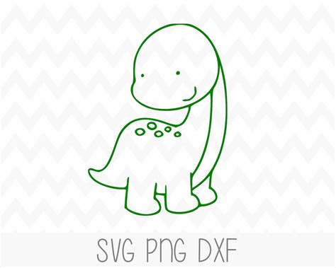 Cute Dino Svg Dinosaur Svg Brachiosaurus Svg For Cricut Etsy