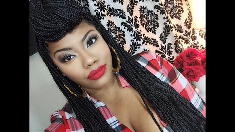How To Style Box Braids Tutorial Youtube