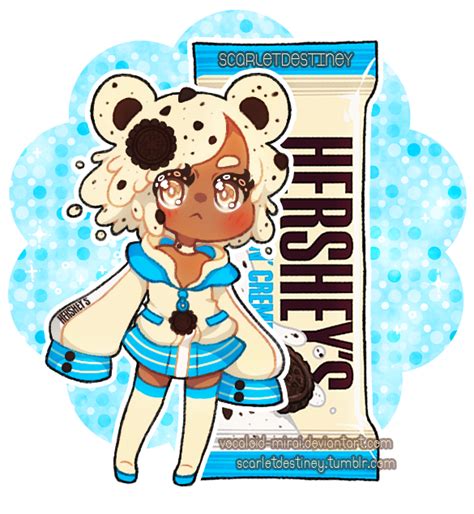 Hershey Kuma Cookie N Cream By Vocaloid Mirai Anime Girl Drawings