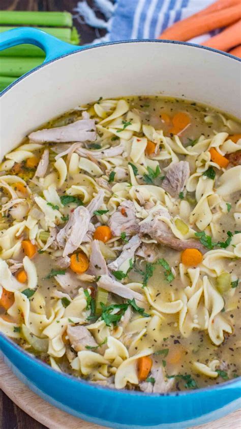 Gluten free homemade chicken noodle soup is ready in under 30 minutes and made with fridge and pantry staples. Homemade Chicken Noodle Soup VIDEO - Sweet and Savory Meals