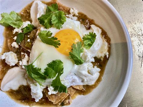 Roasted Tomatillo Chilaquiles With Goat Cheese Rick Bayless