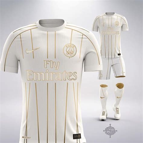 White and Gold Nike PSG Away Kit Concept by Settpace  Footy Headlines