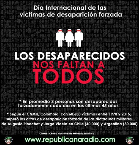 Hoy 30 De Agosto Día Internacional De Las Víctimas De Desapariciones