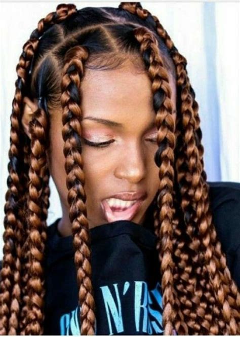 Get inspired by these amazing black braided hairstyles next time you head to the salon. 30 Jumbo Braids Hairstyles for a Cool Look | Hairdo Hairstyle