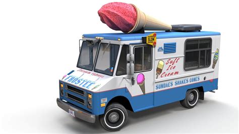 Ice Cream Truck 3d Model