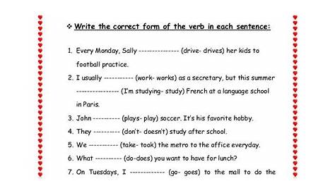 grammar for beginners worksheets