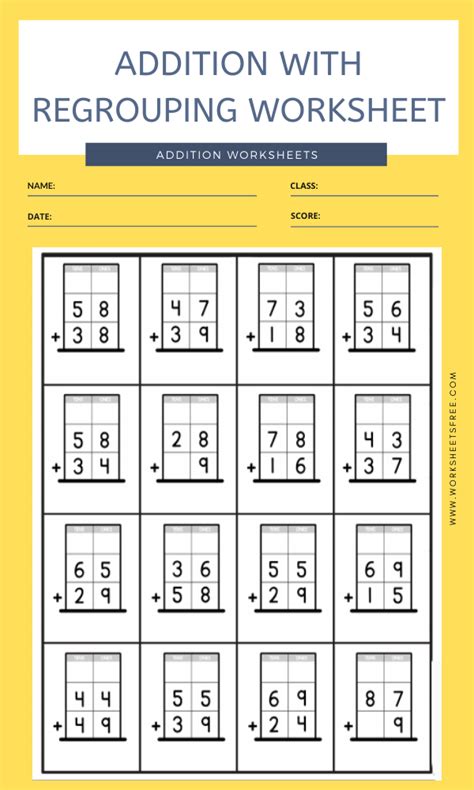 Addition With Regrouping Worksheet 1 Worksheets Free