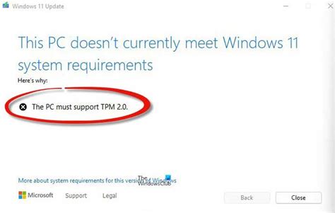 Fix The Pc Must Support Tpm 20 Error While Installing Windows 11