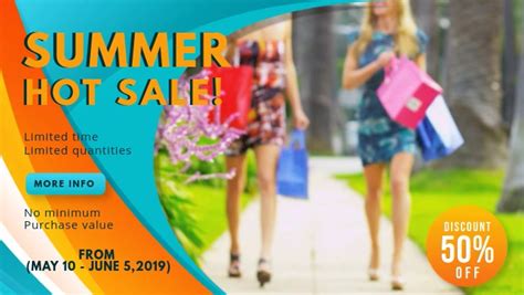Summer Clothes Sale Retail Banner Template Postermywall