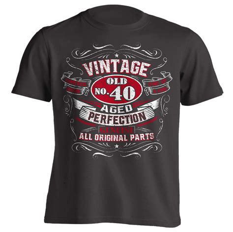 Vintage 40th Birthday Shirt For Men Etsy