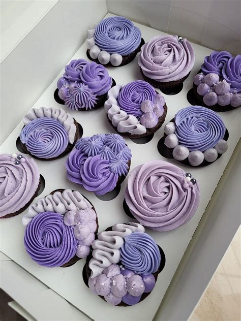 Purple Cupcakes For My Sisters Birthday Rcupcakes