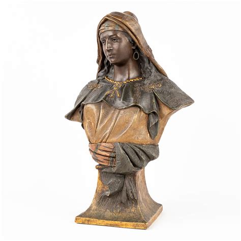 Friedrich Goldscheider 1845 1897 Bust Of A Berber Patinated