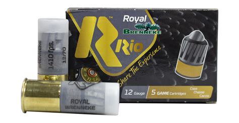 Shop Rio Gauge Inch Oz Royal Brenneke Slugs Box For Sale Online Ammunition