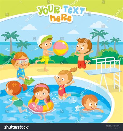Kids In Swimming Pool Clip Art