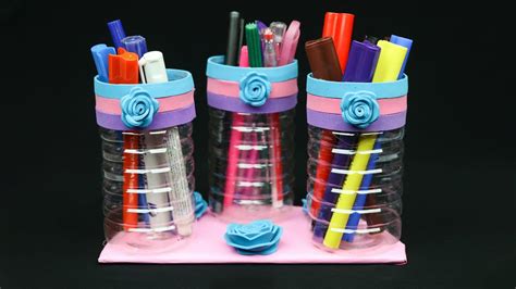 How To Make A Beautiful Pen Holder With Plastic Bottle And Foam Sheet