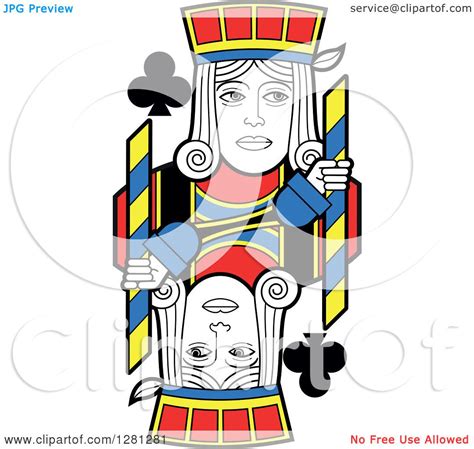Clipart Of A Borderless Jack Of Clubs Playing Card Royalty Free