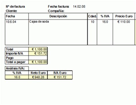 Factura Iva Incluido