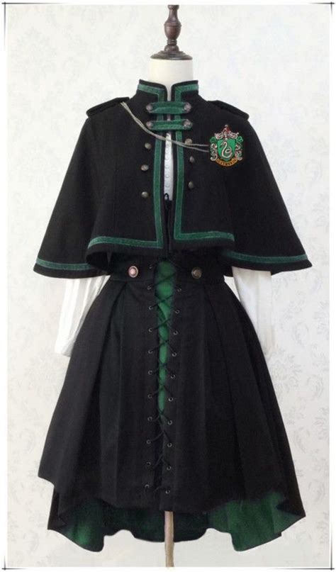 Uniforme Slytherin De Mujer Hogwarts Em 2021 Roupas Uniformes Roupas