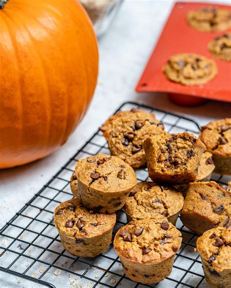 Chocolate Chip Pumpkin Spice Muffins For Healthy Holiday Treats