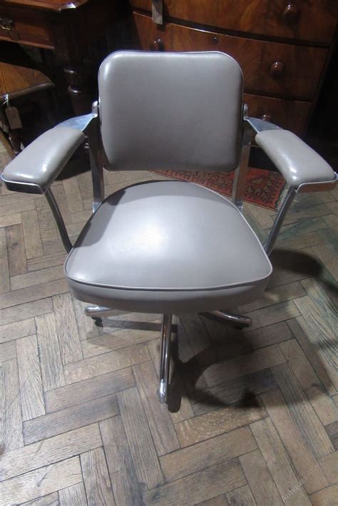 Antiques Atlas Vintage Chrome And Leather Tansad Office Chair